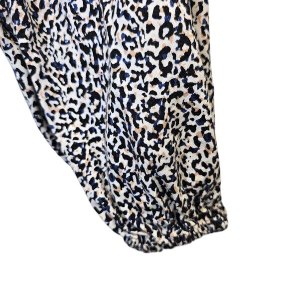 Express Women's XXS Animal Print Long Sleeve Tie-Front Long Sleeve Crop Top - Picture 13 of 16